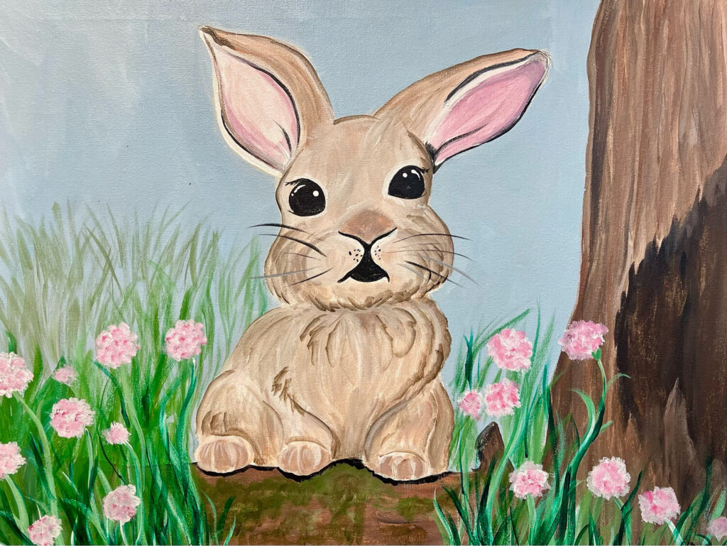a small bunny painting