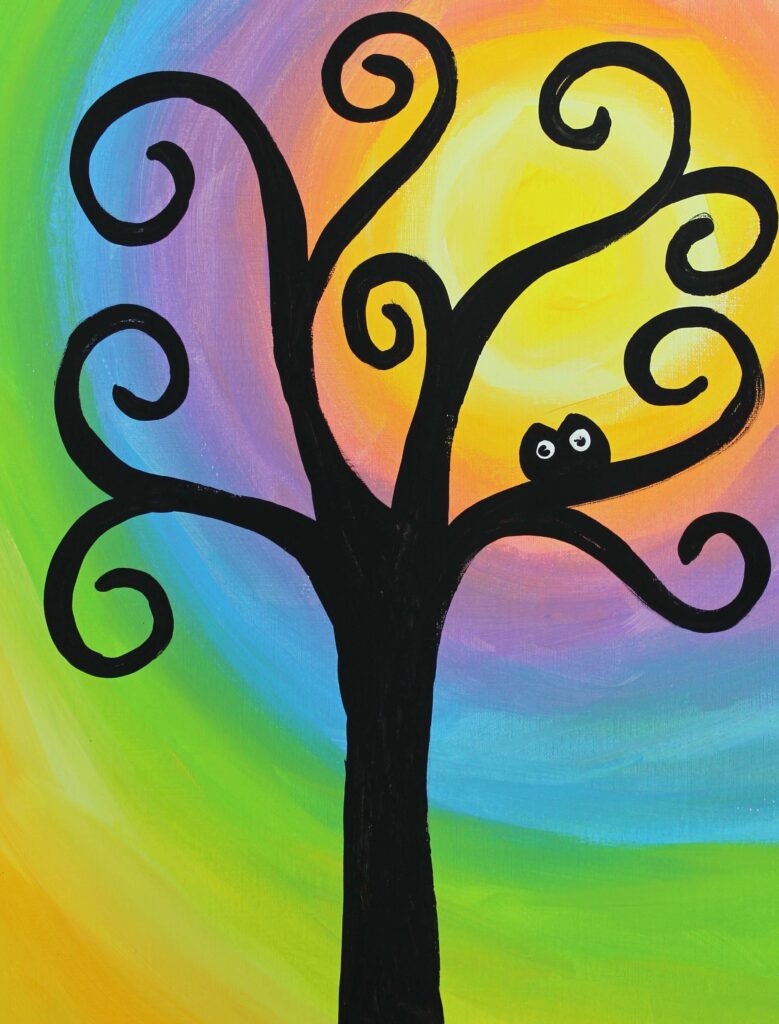 Curly Tree painting