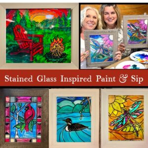 Stained Glass Inspired Paint & Sip